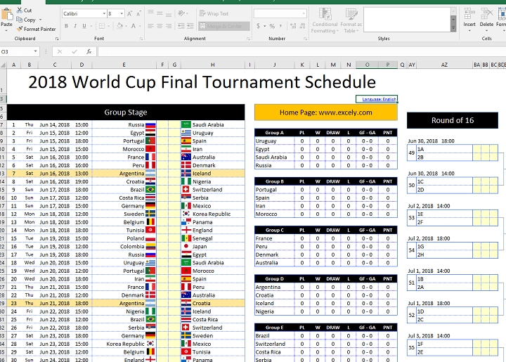 Share bộ lịch thi đấu World Cup 2018 mới nhất theo giờ Việt Nam