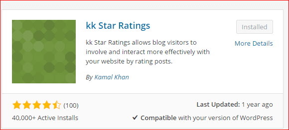 plugin tạo rich snippets kk star rating
