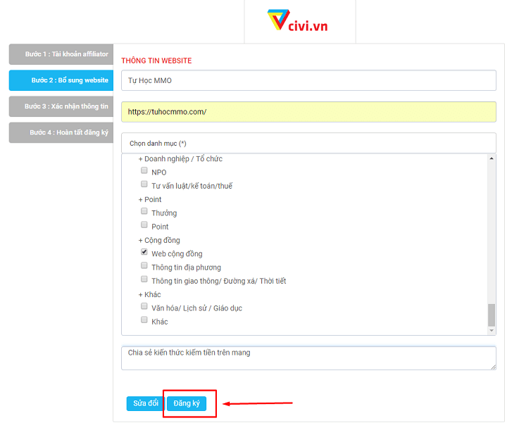 hướng dẫn kiếm tiền với civi.vn 2018