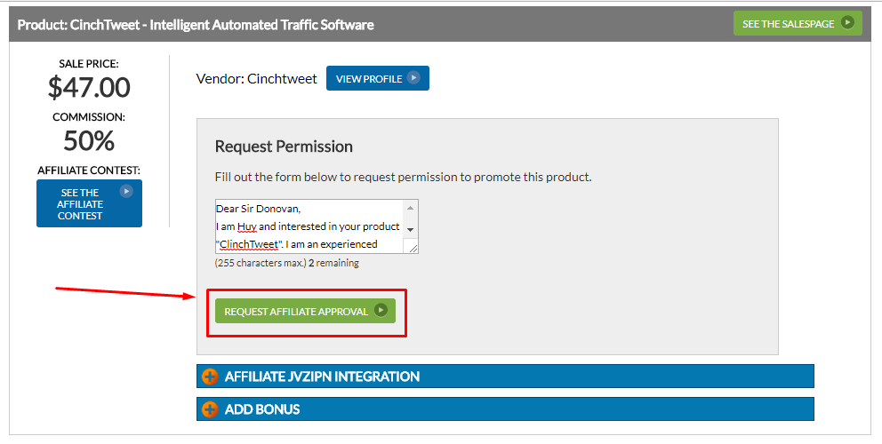 hướng dẫn xin link affiliate kiếm tiền product launch