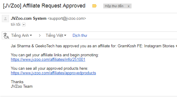 hướng dẫn xin link affiliate kiếm tiền product launch